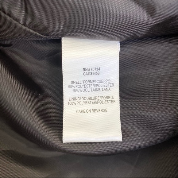 BCBGeneration Striped A Line Mini Skirt Wool Blend Size 10 Black and Grey Flare - Picture 7 of 9